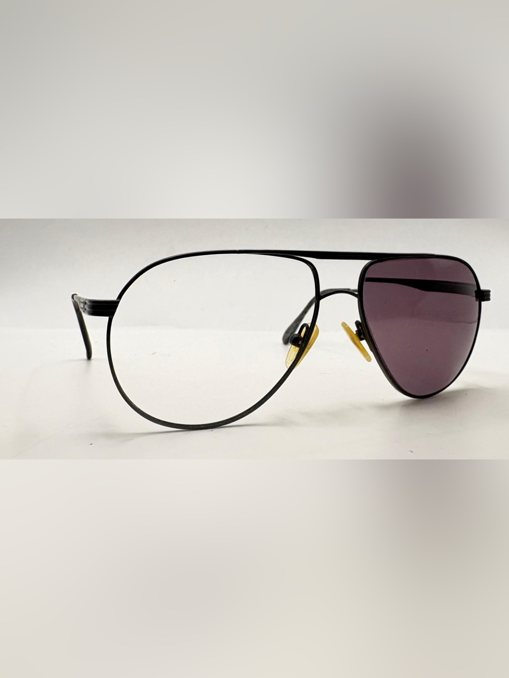 Pierre Cardin Black Pilot Metal Sunglasses Frames Only